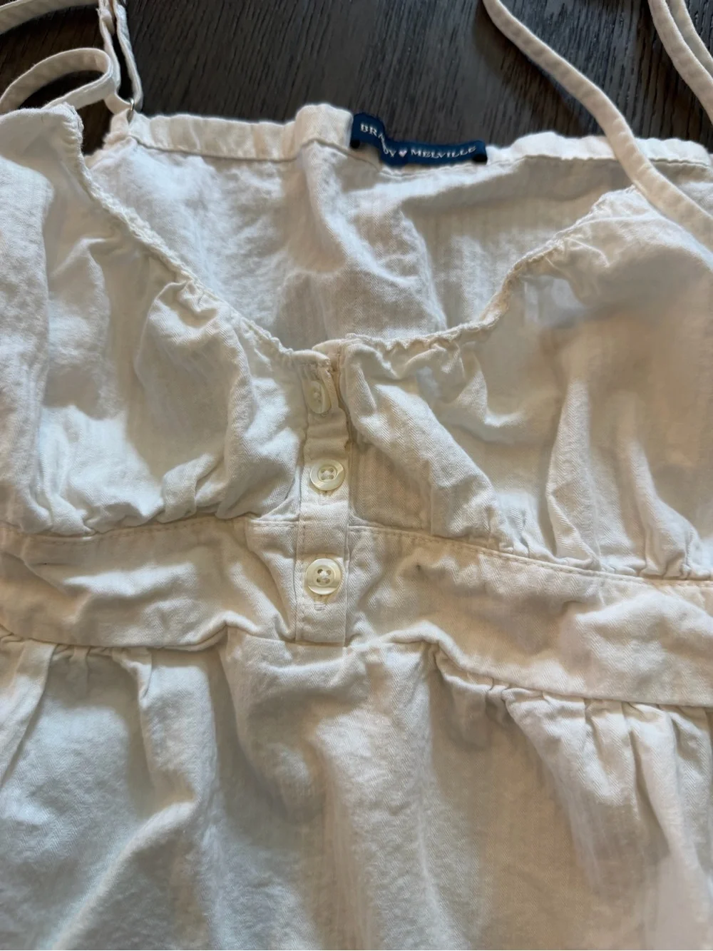 Brandy Melville White Spaghetti Strap Tank - Picture 3 of 7